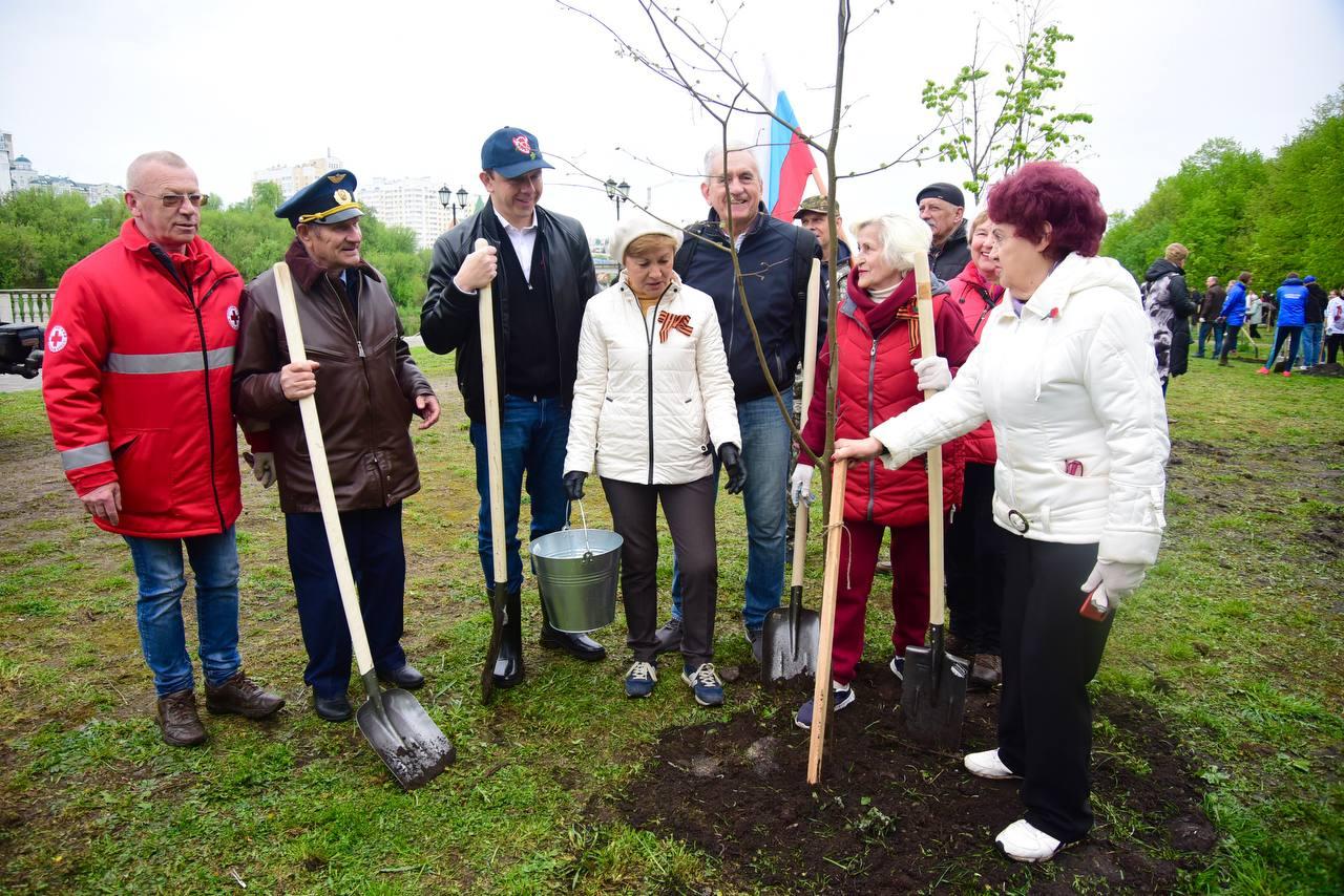 1000 деревьев для Орла: по инициативе губернатора Андрея Клычкова сегодня на набережной в Орле высадили 110 лип