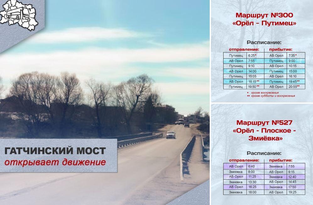 Сняты ограничения для автотранспорта на дороге «Орёл – Гать – Лаврово – Редькино»