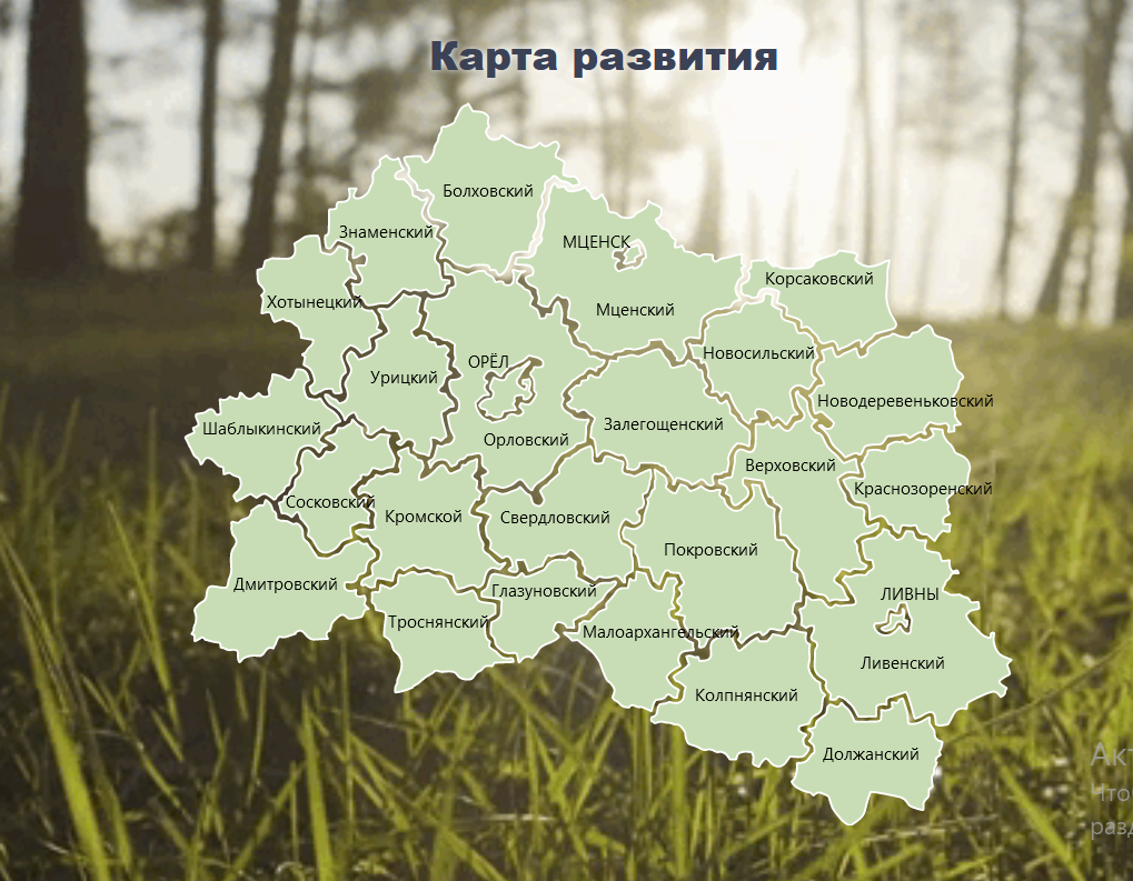 За ремонтом дорог и строительством соцобъектов теперь можно следить на "Карте развития" на портале Правительства Орловской области