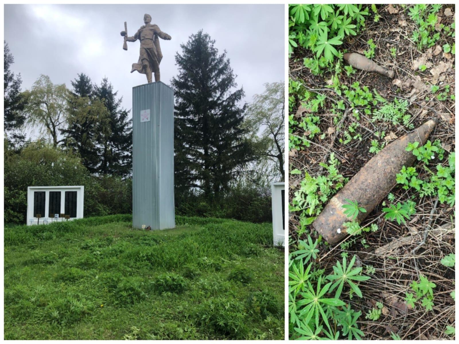 При благоустройстве памятника орловские судебные приставы обнаружили неразорвавшиеся боеприпасы Великой Отечественной