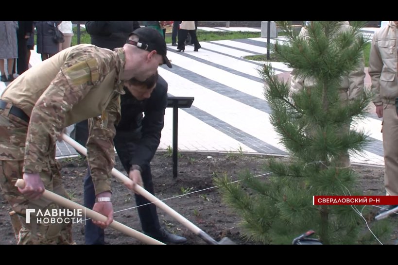 В Свердловском районе в парке Воинской славы высадили 28 деревьев